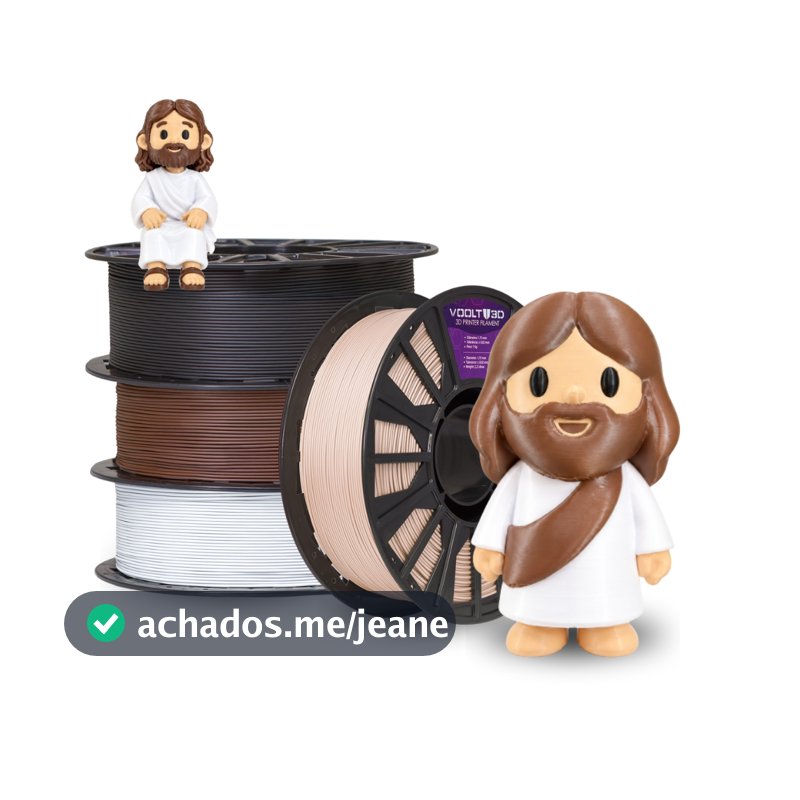 KIT Filamento PLA Premium Voolt3D Especial Personagens Velvet / Sólido / V-Silk