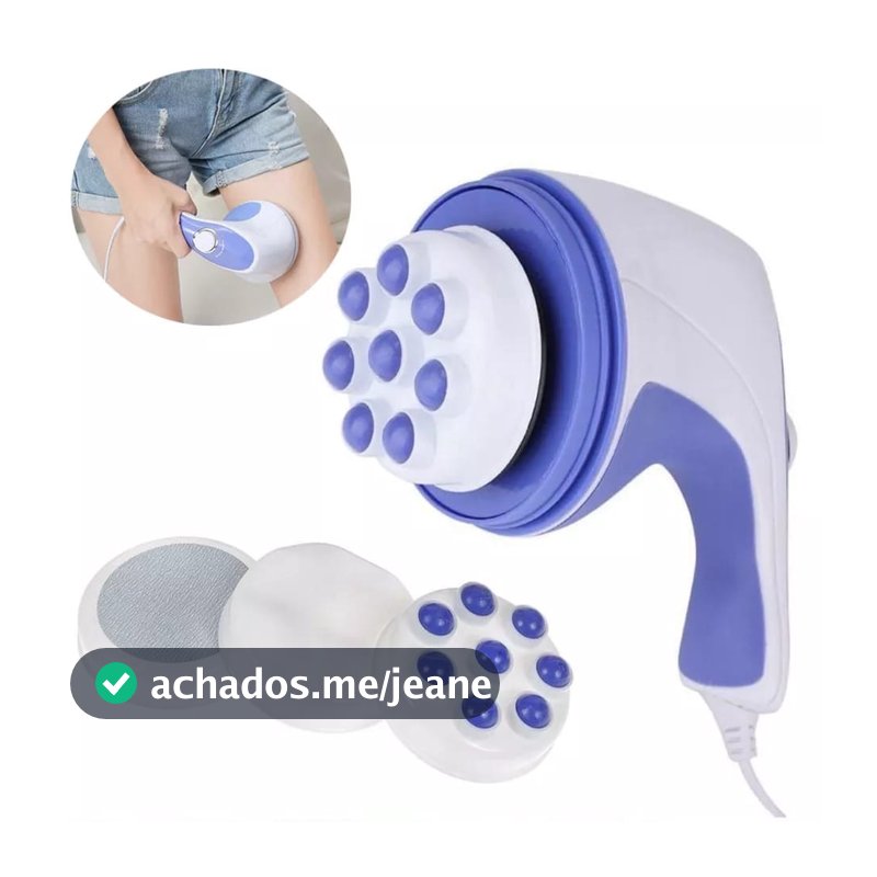 Massageador Corporal Orbital 360º Relax Tone Profissional Relaxamento Com 4 Acessórios