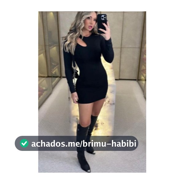 Vestido Suplex Feminino Manga Longa com Recorte no ombro