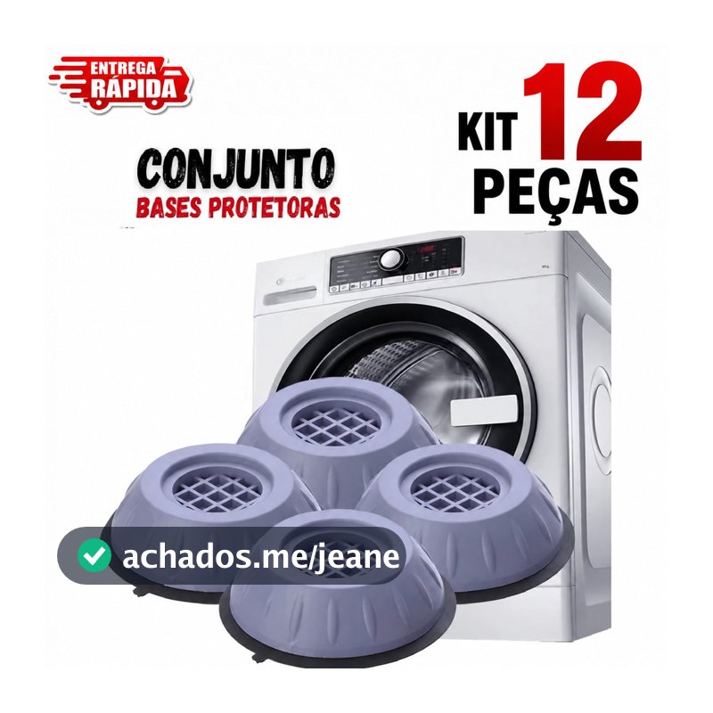 12/8/4 Unidade Base Pé Nivelador Anti Vibração Base Lavadora Geladeira Fogão Almofada Amortecedor antiderrapante