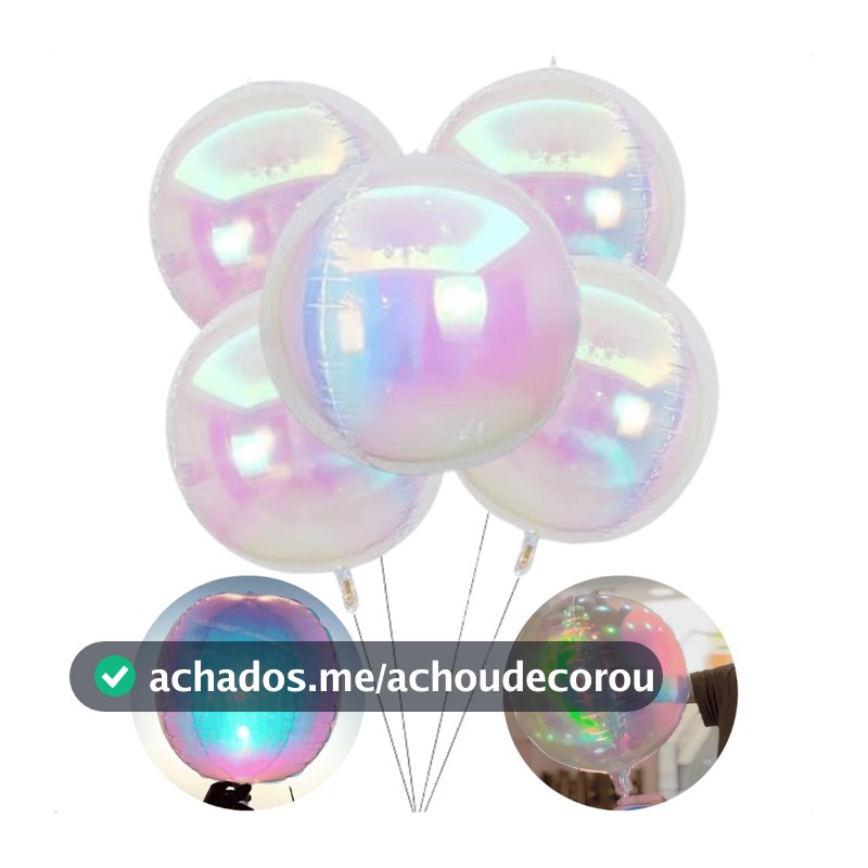 Kit Balão 60cm Furta-Cor Nacarado p/ Decoração de Festa e Eventos 5 10 Un