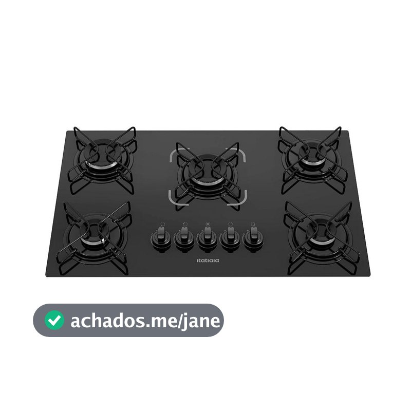 Cooktop Itatiaia Essencial 5 Bocas Vidro Preto Bivolt 3700000193
