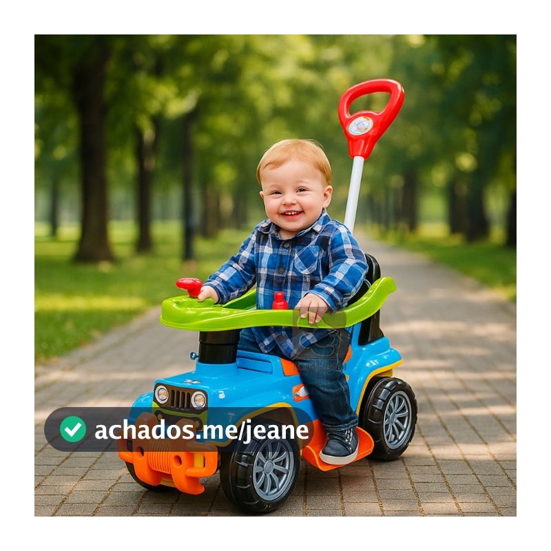 Carrinho De Passeio Menina Menino Infantil Velotrol Empurrador Andador Bebe Jip Com Buzina e Som