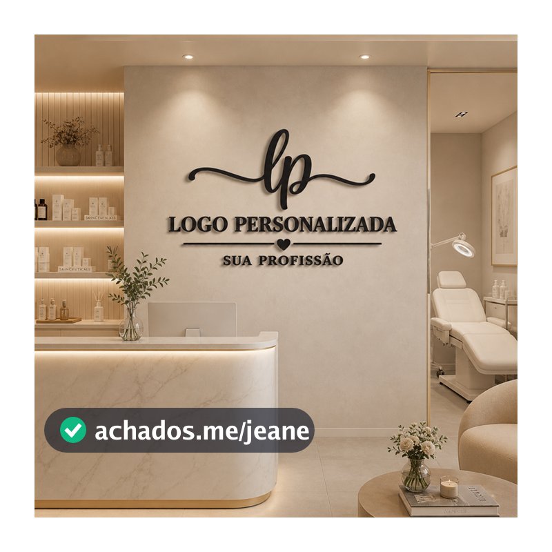 Logomarca em MDF 3mm personalizada - Letreiro de parede decorativo sob medida para empresas e lojas