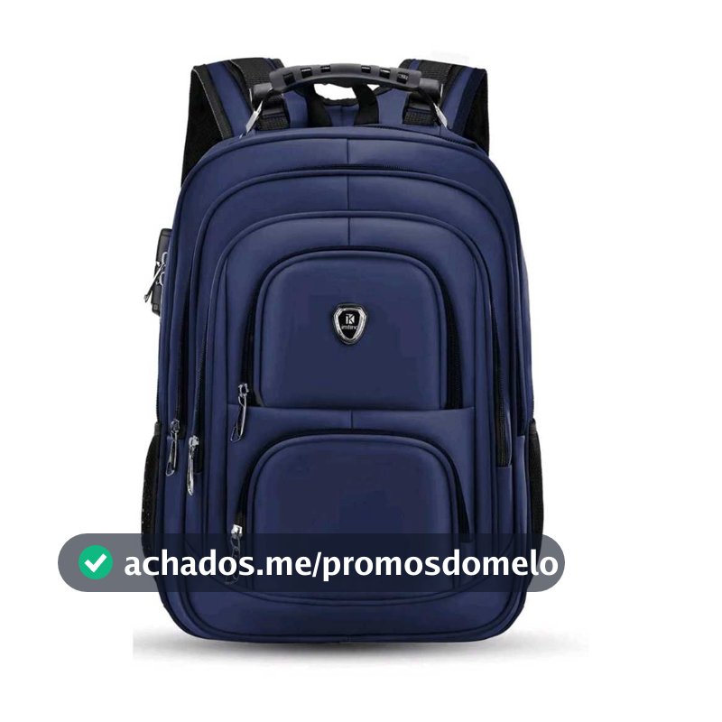 Bolso Mochila Impermeável executiva ( Universitária ) reforçada com Barrios Compartimentos