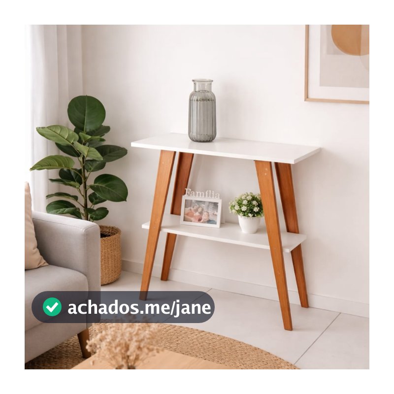 Aparador Retro 2 Prateleiras Cantinho do café MDF Branco