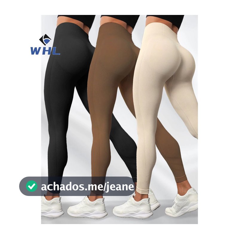 HNYHWKR Legging Feminina Ribana Sem Costura Cintura Alta Levanta Bumbum Alta Elasticidade Yoga