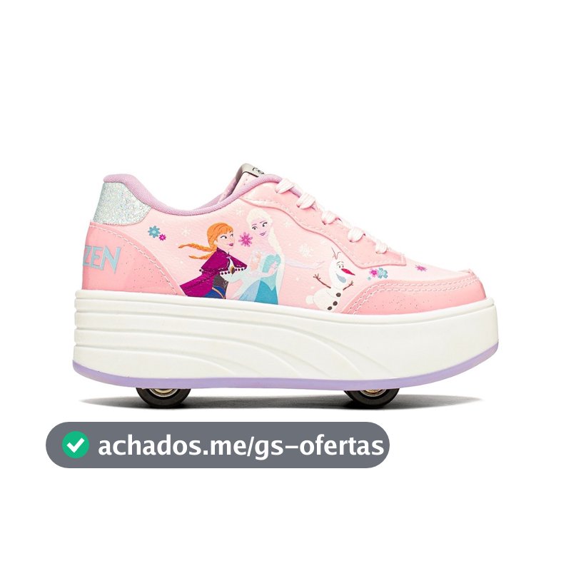 Tênis De Rodinha Infantil Feminino Disney Frozen Elsa e Anna com Rodinhas Removíveis Original 28 ao 35