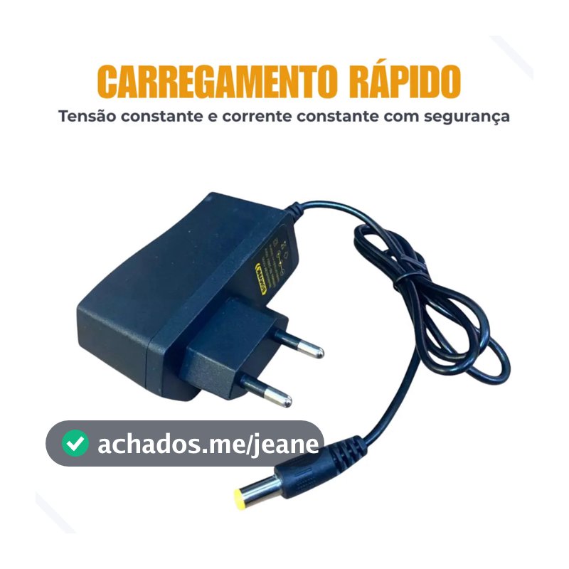 Fonte Carregador Bateria Lítio 12V Para Parafusadeira Furadeira Compatível Bivolt