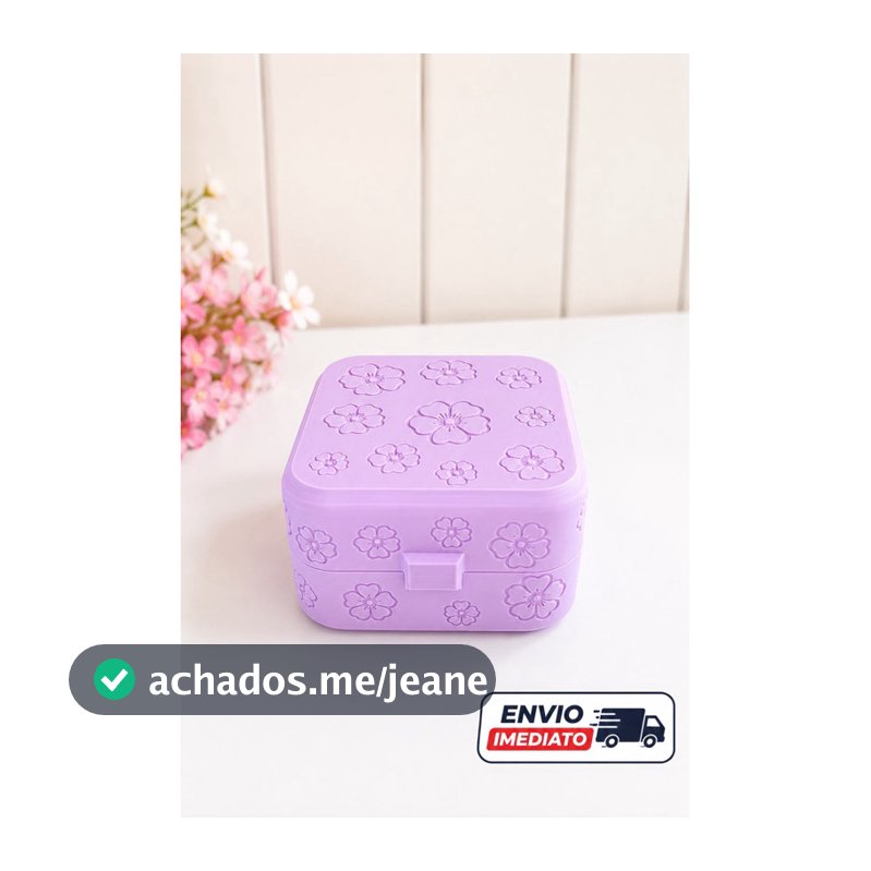Porta-Joias Compacto Feminino para Viagem | Organizador de Brincos, Anéis e Colares | Estojo Porta Biju| Cabe na Bolsa