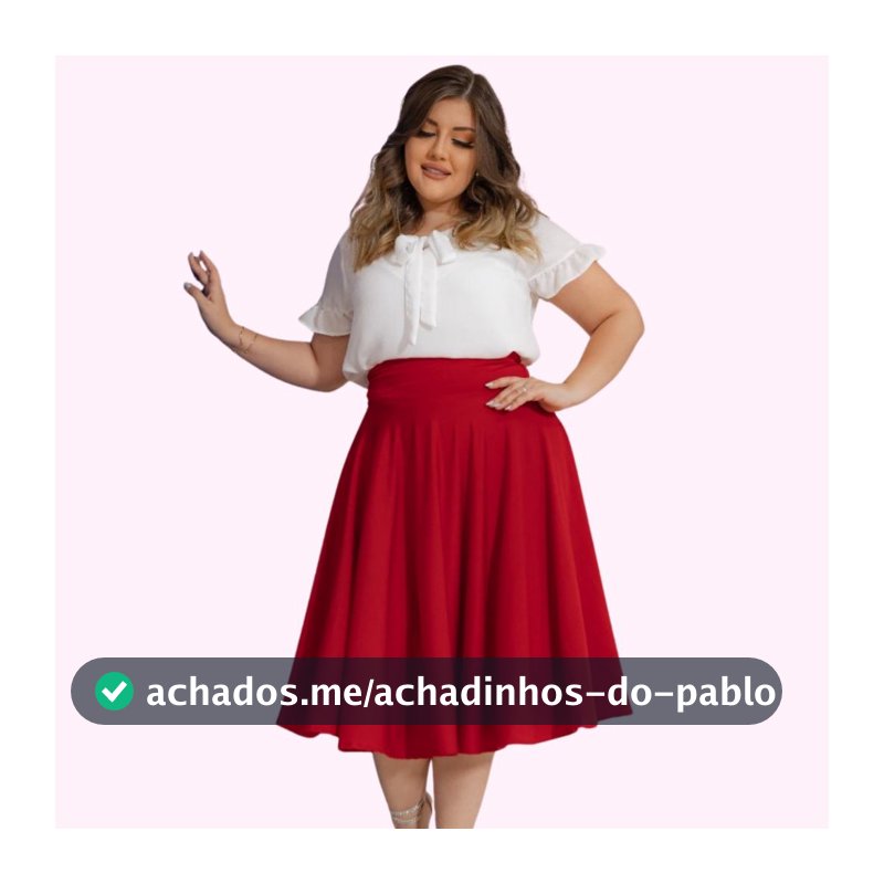 Saia Mídi Godê Rodada Sem Cinto  360 Graus Moda Cristã