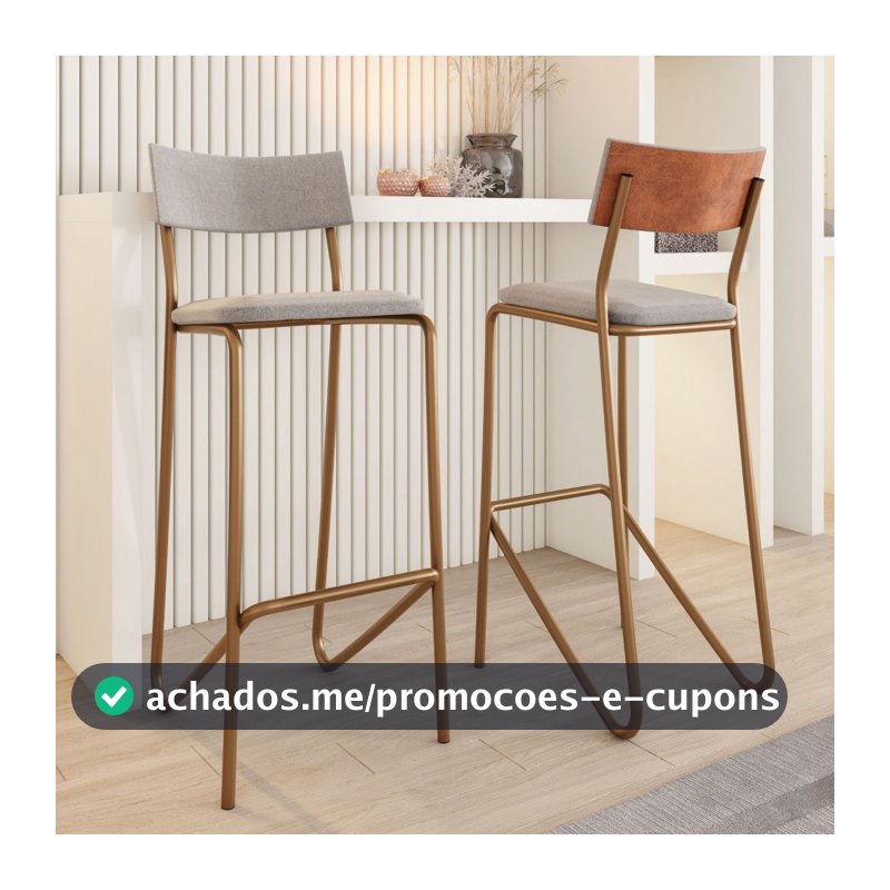 Kit 2 Banquetas Altas Cozinha Balcão 1747 Carraro Rose