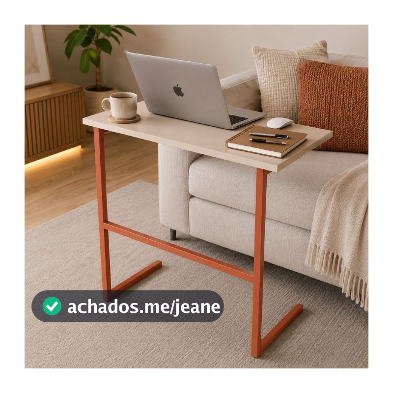 Mesa de Apoio Lateral para Sofá Notebook Home Office 60x30x70 cm Multiuso Várias Cores
