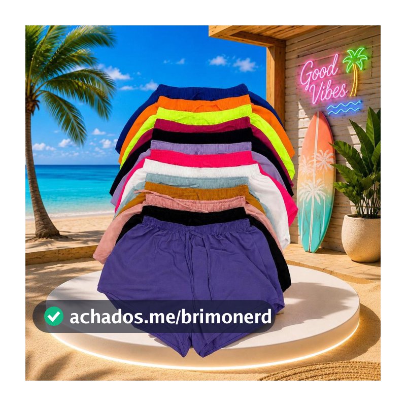 KIT 5 SHORTS FEMININO TACTEL ACADEMIA CAMINHADA CORRIDA PRAIA FITNESS VERÃO