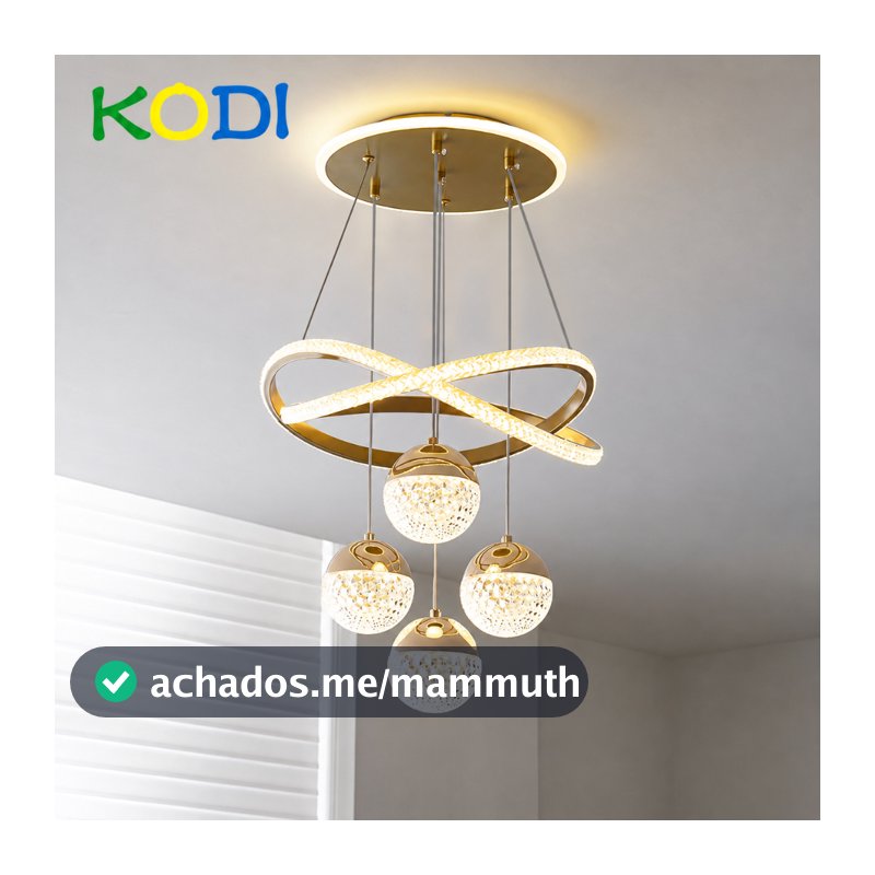 Lustre de Cristal 3 Cores, Lustre para Sala de Jantar e Quarto Moderno de Cristal 110V/220V -O16/O15