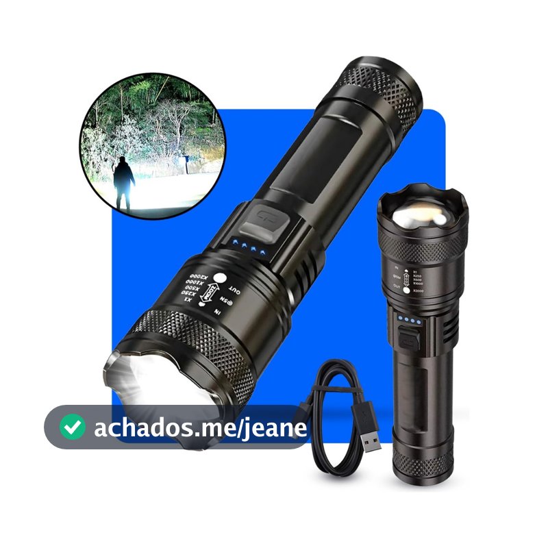 Lanterna Mais Forte Do Mundo Ultra Potente Sitio Fazenda T9 P90
