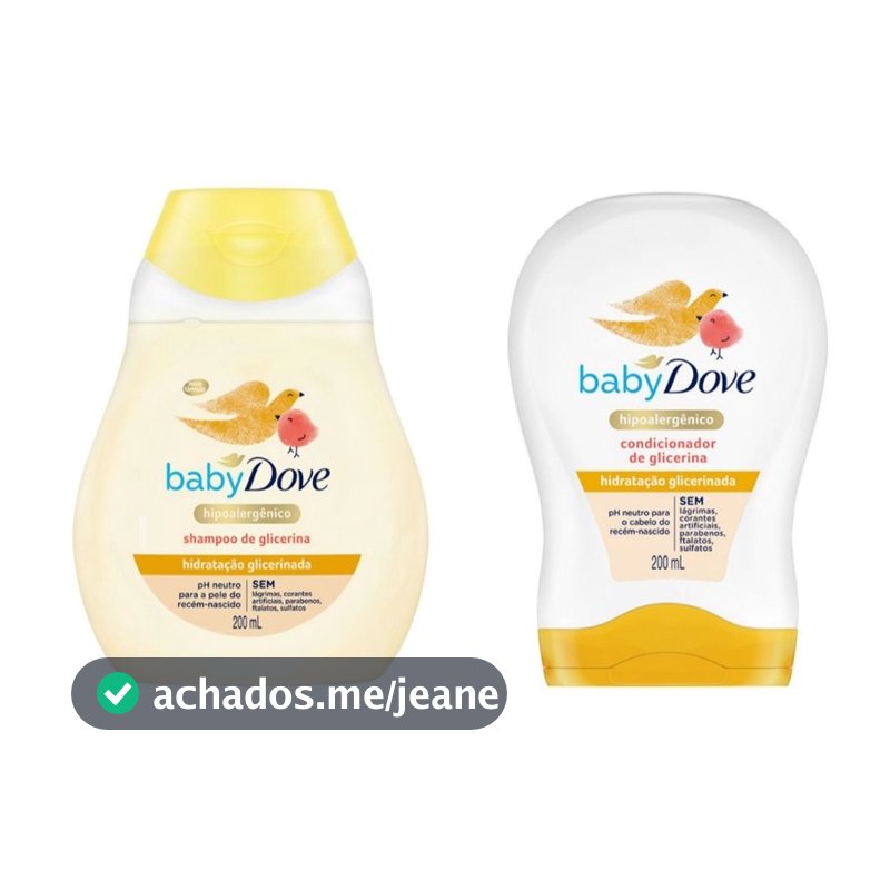 Kit Shampoo e Condicionador Dove Baby Hidratação Glicerinada 200ml