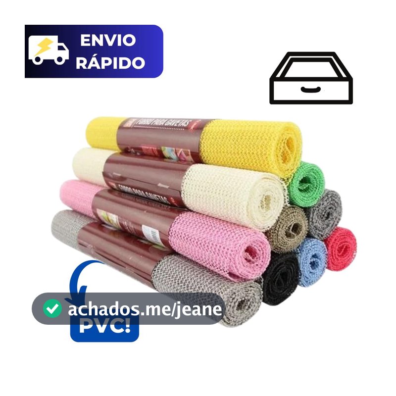 Tapete Forro Antiderrapante Gaveta e Armário Cozinha Multiuso 30x90cm