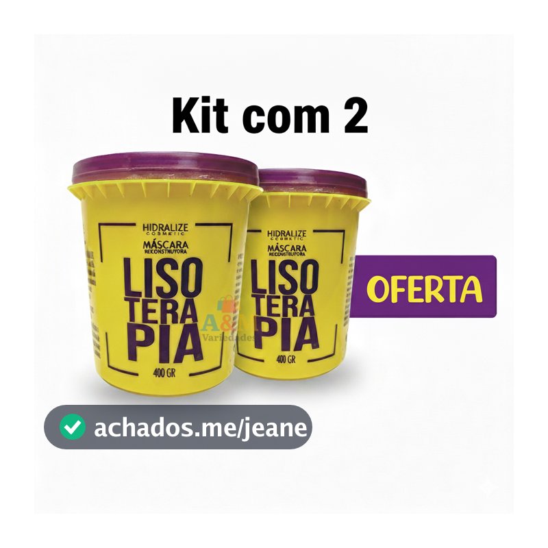 Mascara Reconstrutora Hidratação Capilar Cabelos Saudaveis com Brilho Lisoterapia 400g
