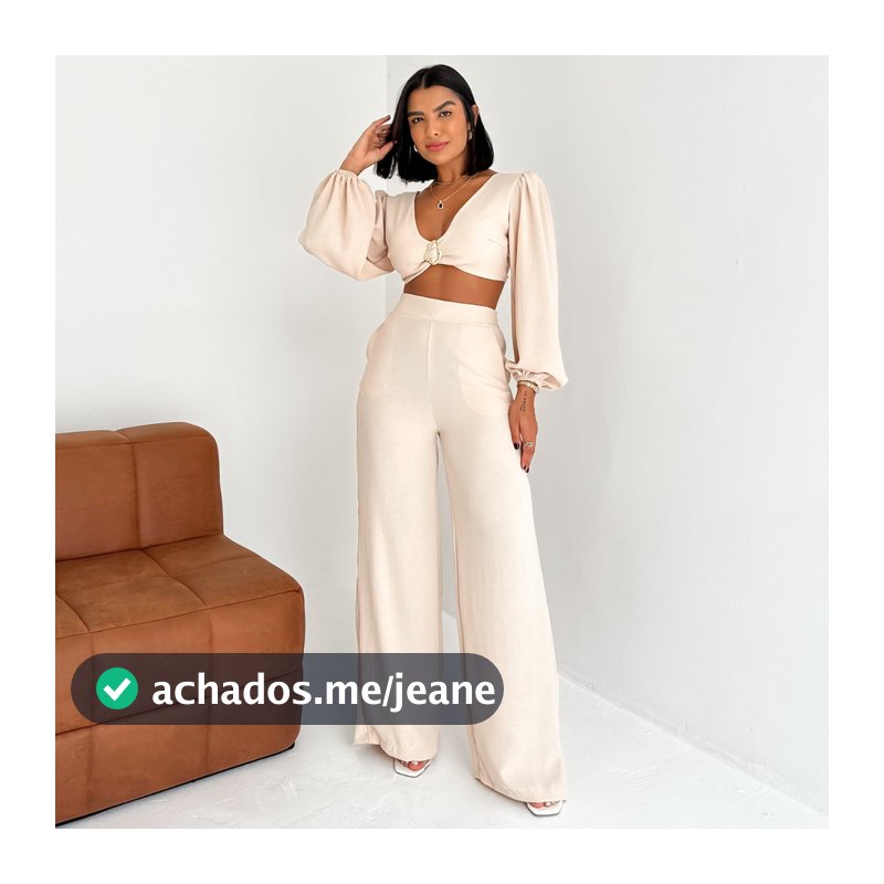 Conjunto Duna Manga Longa Balonê e Calça Pantalona Lore da Lunii Coleção Outono Inverno