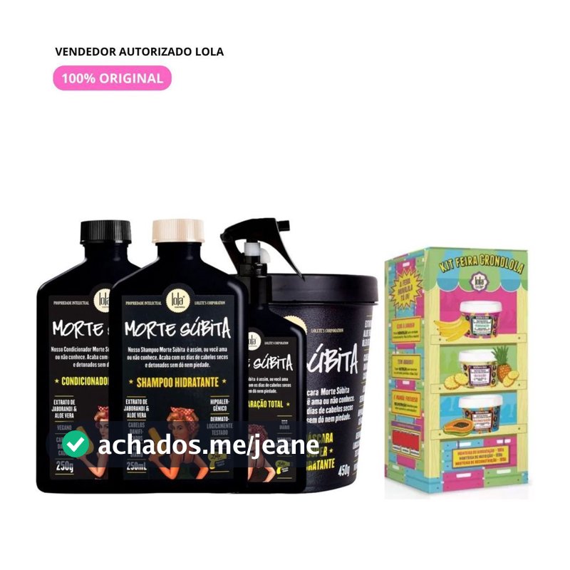 Kit Morte Subita 4 Produtos +CronoLola 3 Be(M)Dita 100g - Lola Cosmetics