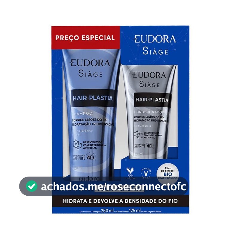Kit Siàge Hair-Plastia Shampoo 250ml + Condicionador 125ml