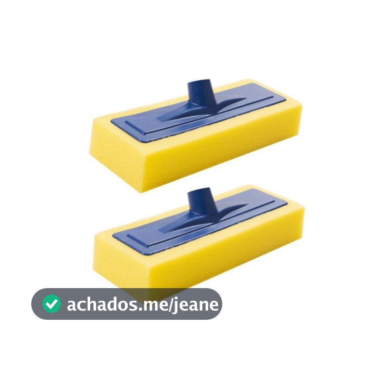 Kit 2 Unidades Rodo Passa Cera Espuma Macia Esponja Multiuso Piso Frio Madeira Sem Cabo - MP