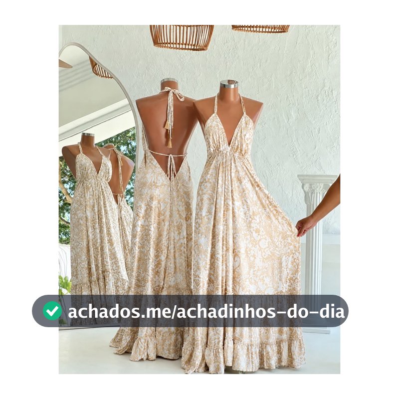 Vestido longo elegante branco feminino longo de Seda Indiano estampado