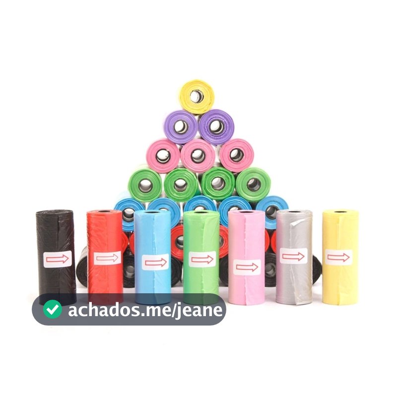 Kit 7 Rolinhos De Saquinhos/Refil De Lixo Para Coco Pet Gato Cachorro