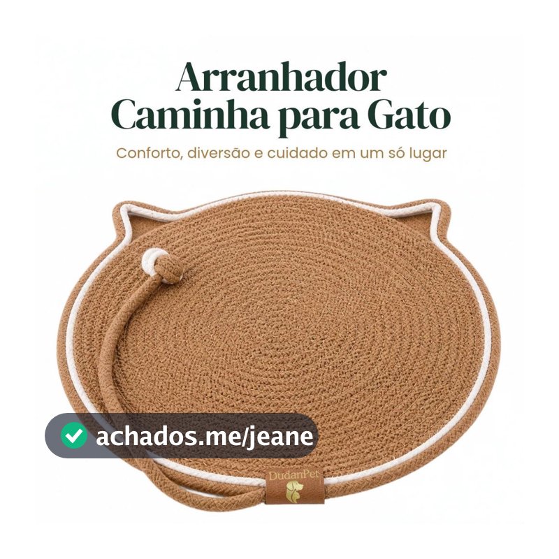 Arranhador Tapete Cama Gato Bolinha Interativo Brinquedo DudanPet + Brinde