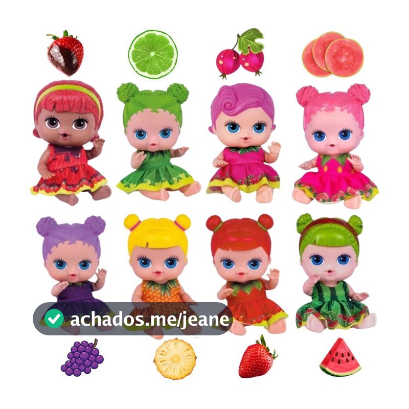 Bonecas Coleção Frutinhas Cheirinho de Frutas Bebe Brinquedo Menina Promoção Cotiplás