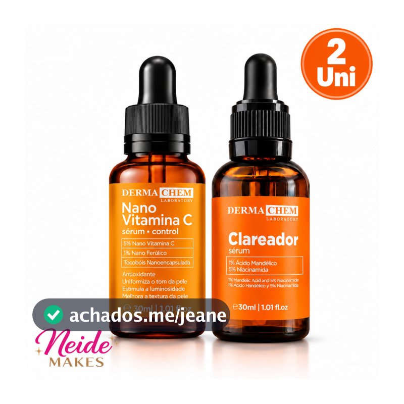 Kit Vitamina C Sérum Nano Control + Sérum Efeito Clareador 30ml Dermachem