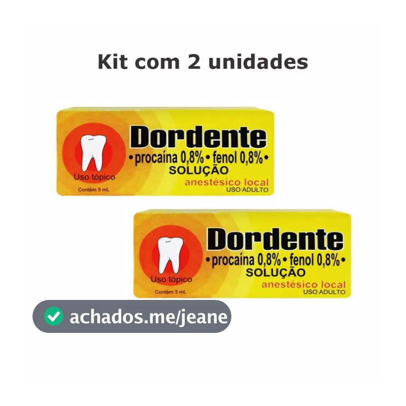 Kit 2 Dordente Solução Uso Tópico Bucal Alí vio R.ápido 3ml