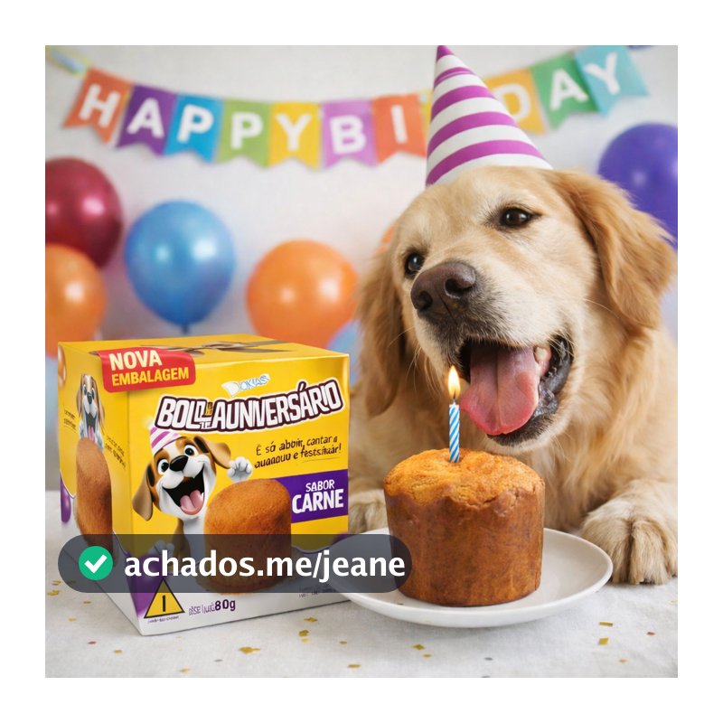 Bolo de aniversário para Cães Sabor Carne Doogs 80grs
