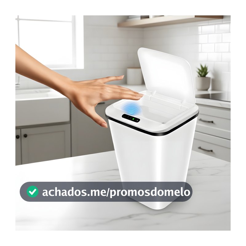 Lixeira Inteligente Com Sensor Automática Banheiro Lixeira Automática De 16 Litros Com Sensor Balde Lixo