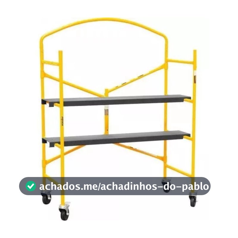 Andaime Dobrável Portátil 225kg Com 2 Plataformas - Vonder