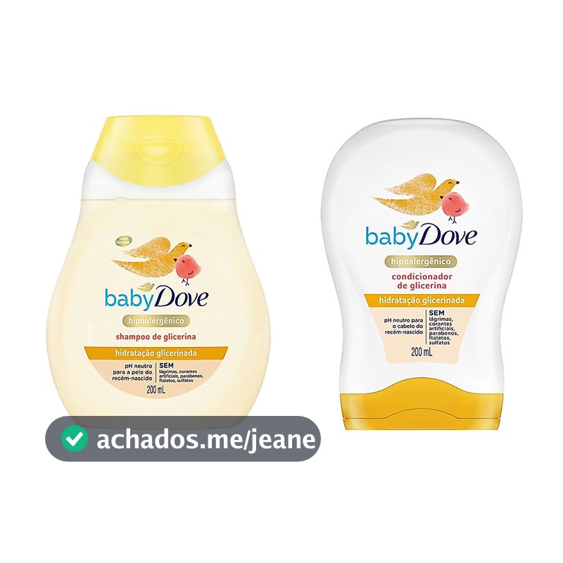 Kit 1 Shampoo Dove Baby Hidratação Glicerinada 200ml