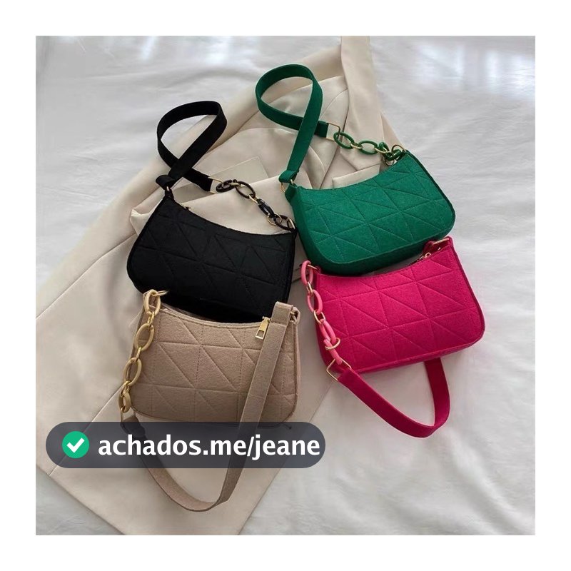 Bolsa de Ombro Pequena com Corrente para Mulheres