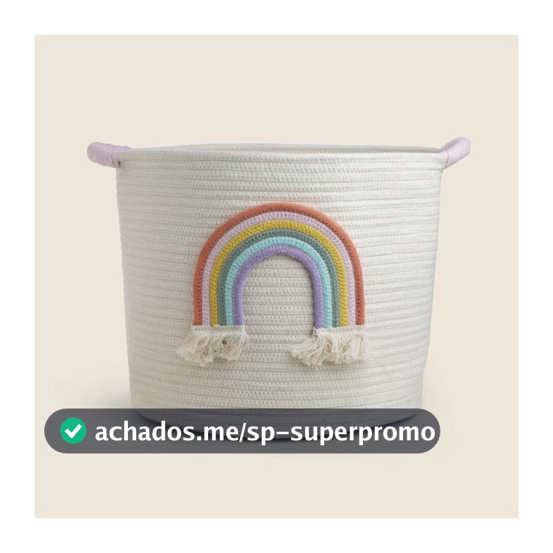 Cesto Unicorn Redondo 36x31cm - A\BABY Cesto Unicorn Redondo Algodão 36x31cm - A\BABY