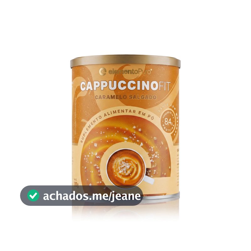 CAPPUCCINOFIT com Whey Protein e Colágeno Verisol Zero Açúcar 200g Cappuccino Proteico elementoPuro