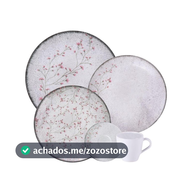 Jogo de Jantar Floralis Porcelana Decorada 20 Peças Tramontina