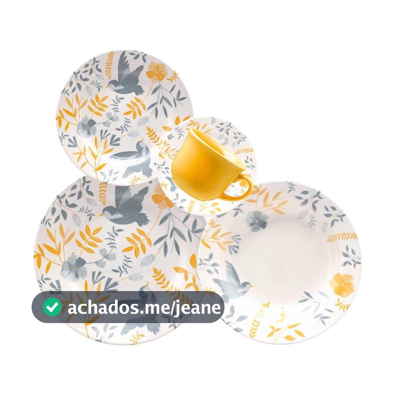 Aparelho de Jantar 20 peças Donna Bem-Te-Vi