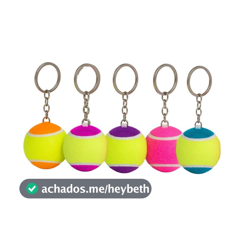Chaveiro Mini Bola Tênis, Beach Tenis Varias cores Gift