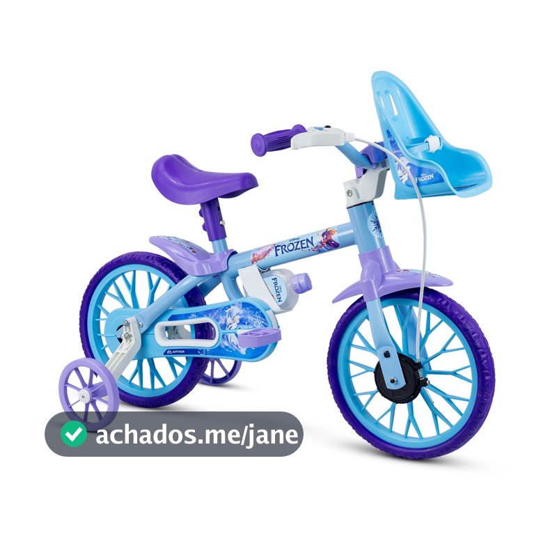 Bicicleta Infantil Aro 12 com Rodinhas Laterais e Garrafinha Bike Ajustável para Primeiras Pedaladas
