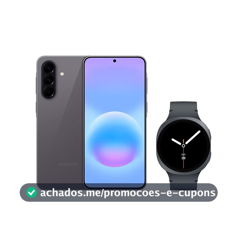 Galaxy A57 5G (256GB) - Cinza + Galaxy Watch8 BT 44mm - Grafite