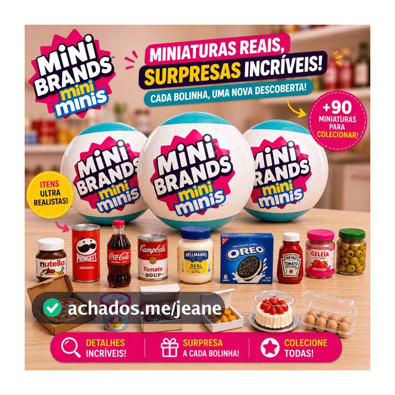 Kit Bolinhas Surpresa Mini Brands Da Geladeira Fill The Fridge Mini Miniaturas Cozinha
