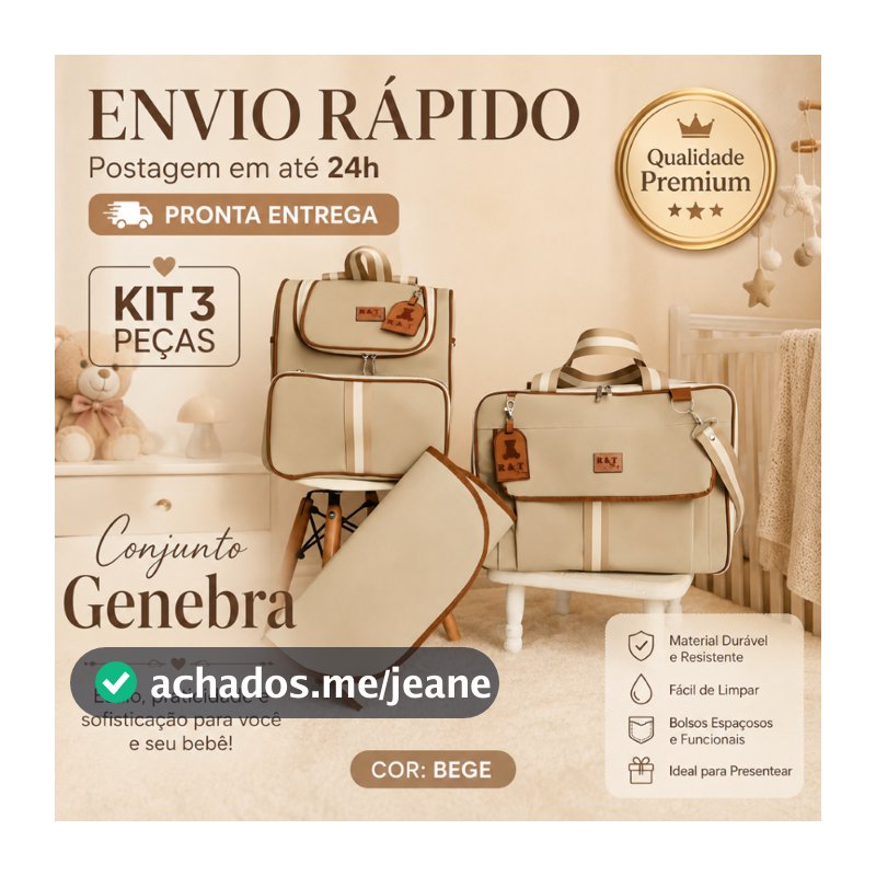 Kit Bolsas Maternidade Mala De Bebê Com Mochila Grande 2 Em 1 Térmico E Trocador