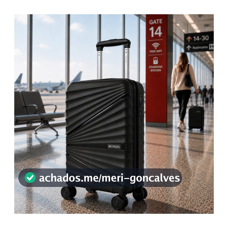Mala Bordo 10kg Extensor Avião Casca Dura Giratória Divisória Bagagem Mão Férias ABS