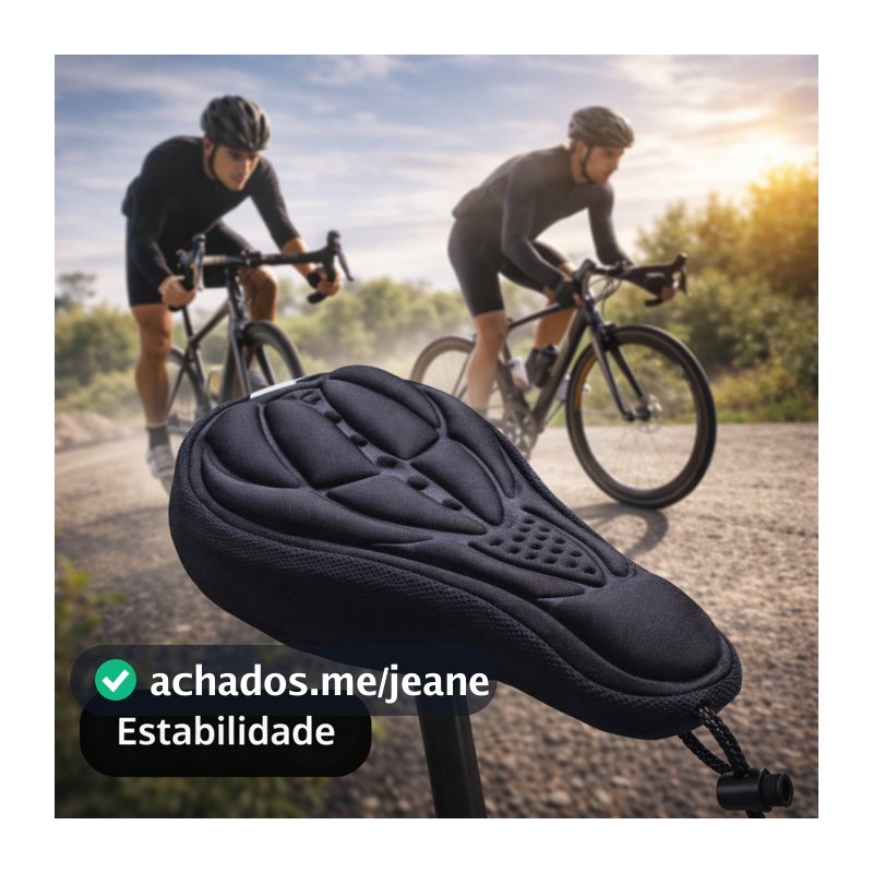 Capa Para Banco Leve em Gel Silicone Selim Ajustável Almofada Forro Bike Bicicleta Ciclismo Confortável