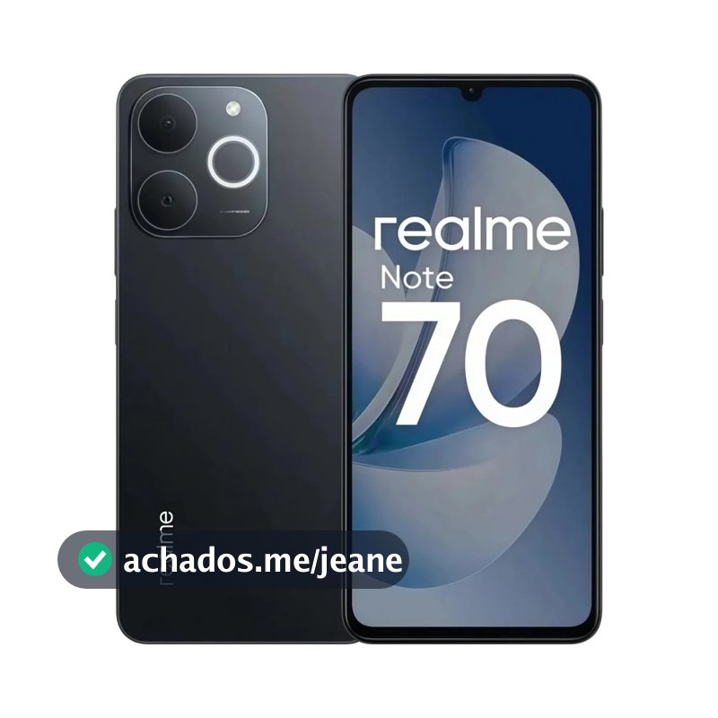 Smartphone Realme Note 70 4G 256GB 8GB RAM Tela 6.67 Preto